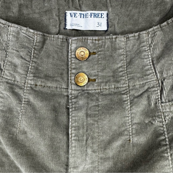 Free People Like New Corduroy Bells‎ / Olive Green / 31 - Picture 5 of 8